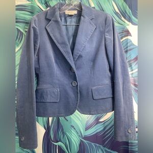 Nine West Blue Corduroy Blazer